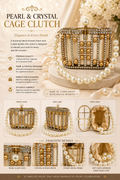 Pearl & Crystal Cage Clutch
