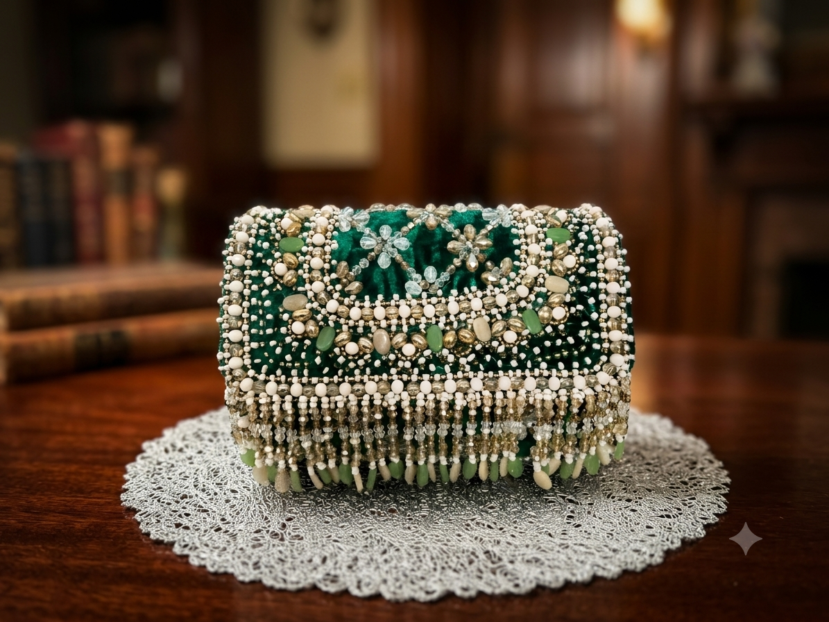 Emerald Green Handcrafted Bridal Bag