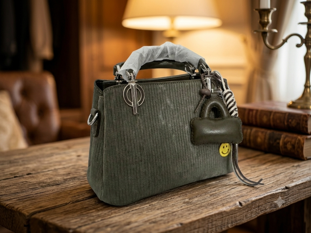 Olive Green Charm Shoulder Bag
